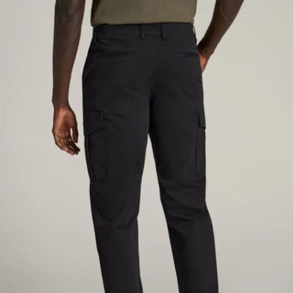 American Tall –Size 28T Black (pair #1) –TAPERED-FIT Stretch Cotton Cargo Jogger - Picture 5 of 10